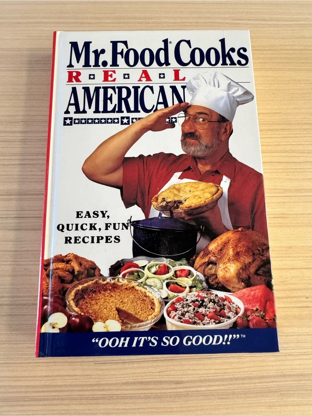 Mr. Food Cooks Real American Cookbook by Art Ginsburg (1994, Hardcover) 1st Ed.